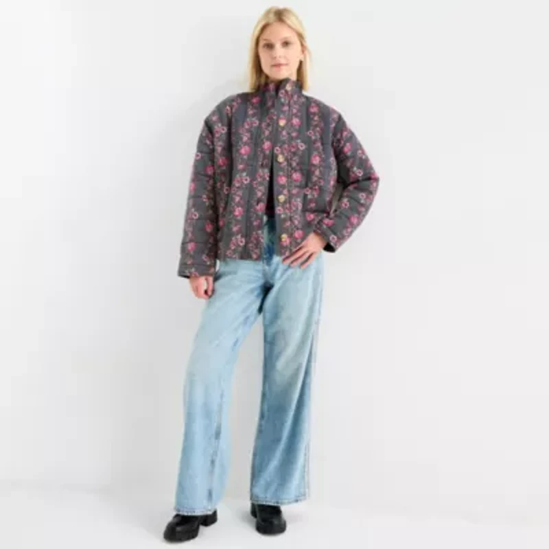 Arizona Womens Juniors Lightweight Quilted Jacket