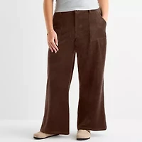 Arizona Womens Juniors Low Rise Corduroy Pant