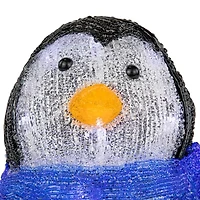 11.5'' Lighted Commercial Grade Acrylic Baby Penguin Christmas Display Decoration