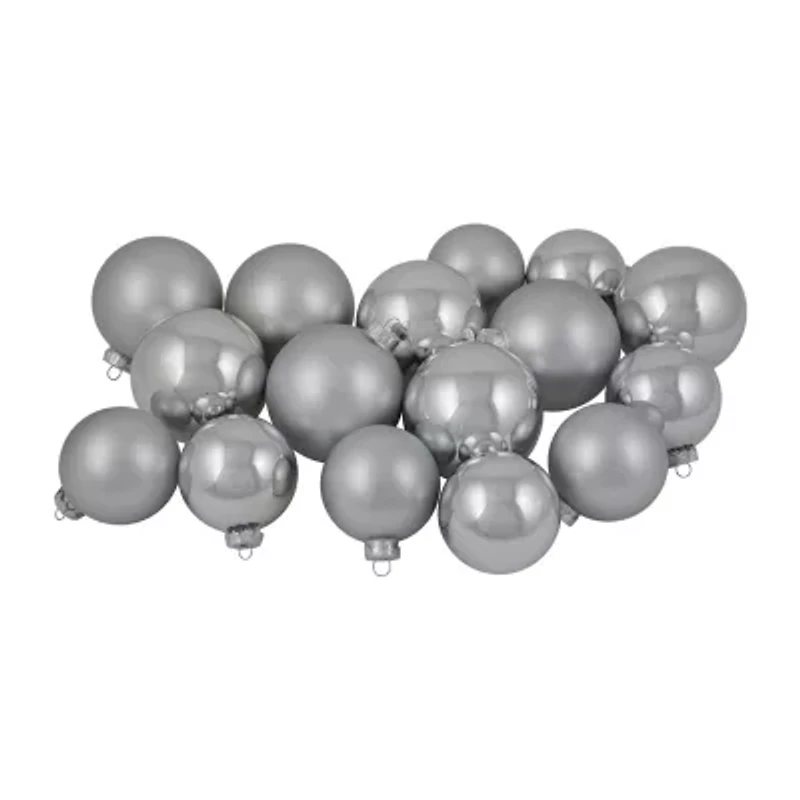 Northlight Silver Glass Ball 72-pc. Christmas Ornament