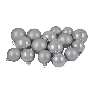 Northlight Silver Glass Ball 72-pc. Christmas Ornament