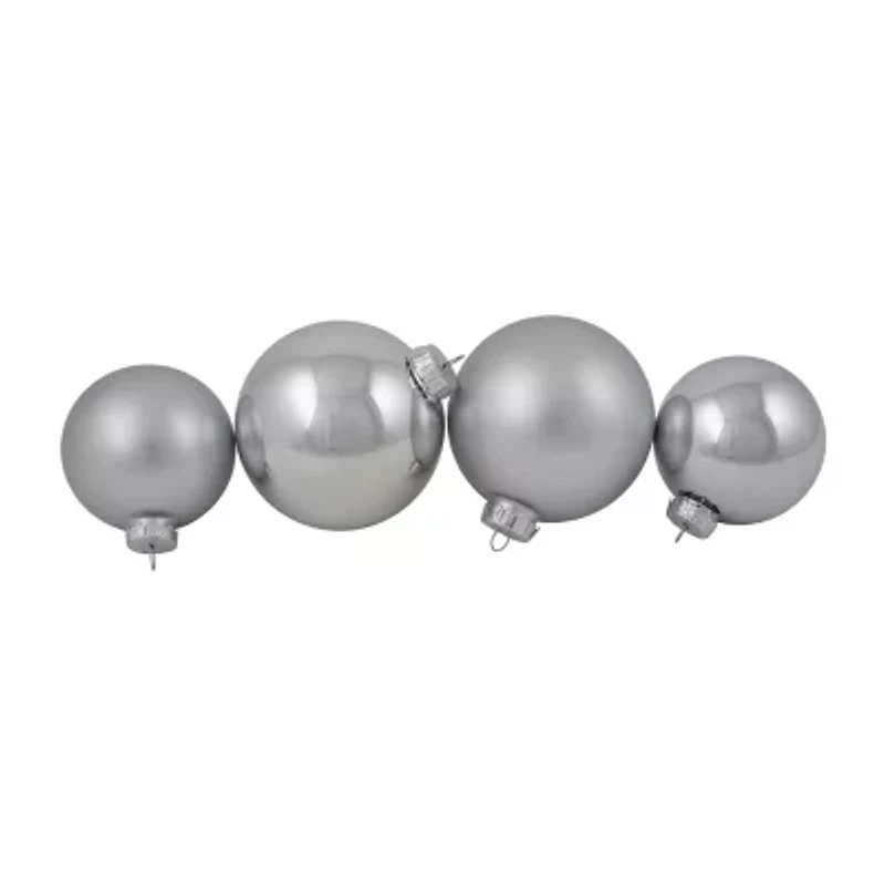 Northlight Silver Glass Ball 72-pc. Christmas Ornament