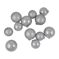 Northlight Silver Glass Ball 72-pc. Christmas Ornament
