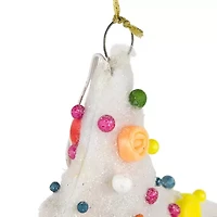 17'' Lighted Champagne Gold Candy Covered Star Christmas Window Decoration