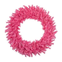 Northlight 36" Pink Spruce Artificial Pink Lights Pre-Lit Wreath