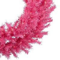 Northlight 36" Pink Spruce Artificial Pink Lights Pre-Lit Wreath