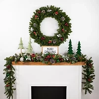 Northlight Canadian Pine Artificial 36 Inch Multi Lights Pre-Lit Wreath