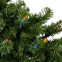 Northlight Canadian Pine Artificial 36 Inch Multi Lights Pre-Lit Wreath