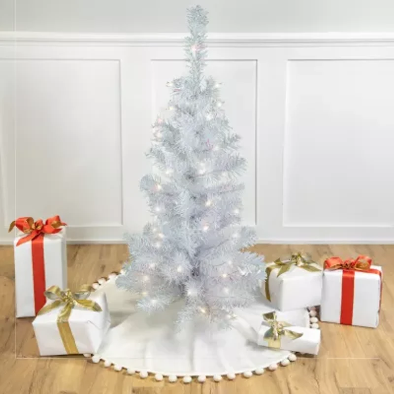 Northlight Rockport White Artificial Clear Lights Foot Pre-Lit Pine Christmas Tree