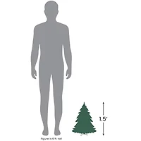 Northlight Snow White Artificial Multi Lights 1 1/2 Feet Pre-Lit Christmas Tree