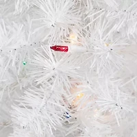 Northlight Snow White Artificial Multi Lights 1 1/2 Feet Pre-Lit Christmas Tree
