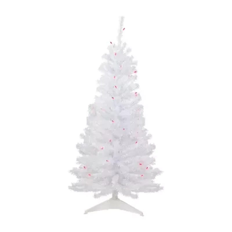 Northlight Woodbury White Slim Artificial Lights Foot Pre-Lit Pine Christmas Tree
