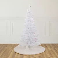 Northlight Woodbury White Slim Artificial Lights Foot Pre-Lit Pine Christmas Tree