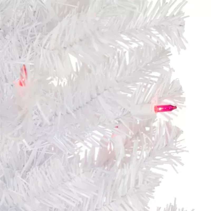 Northlight Woodbury White Slim Artificial Lights Foot Pre-Lit Pine Christmas Tree