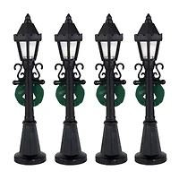 Northlight 4.75" Street Lamps Display Pieces 4-pc. Christmas Village