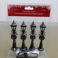 Northlight 4.75" Street Lamps Display Pieces 4-pc. Christmas Village