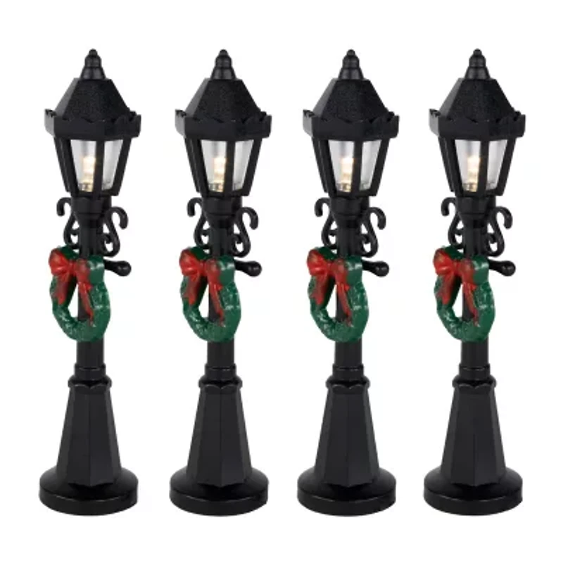 Northlight 4.75" Street Lamps Display Pieces 4-pc. Christmas Village
