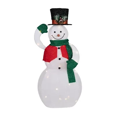 Northlight 36" Led Animated Hat Tipping Christmas Snowman Figurine