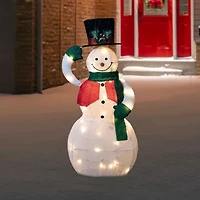 Northlight 36" Led Animated Hat Tipping Christmas Snowman Figurine
