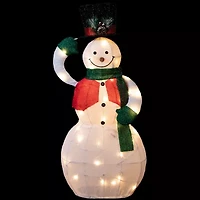 Northlight 36" Led Animated Hat Tipping Christmas Snowman Figurine