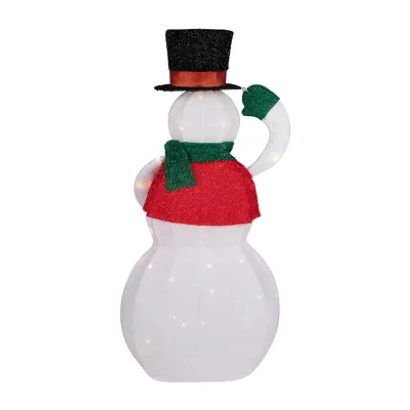 Northlight 36" Led Animated Hat Tipping Christmas Snowman Figurine