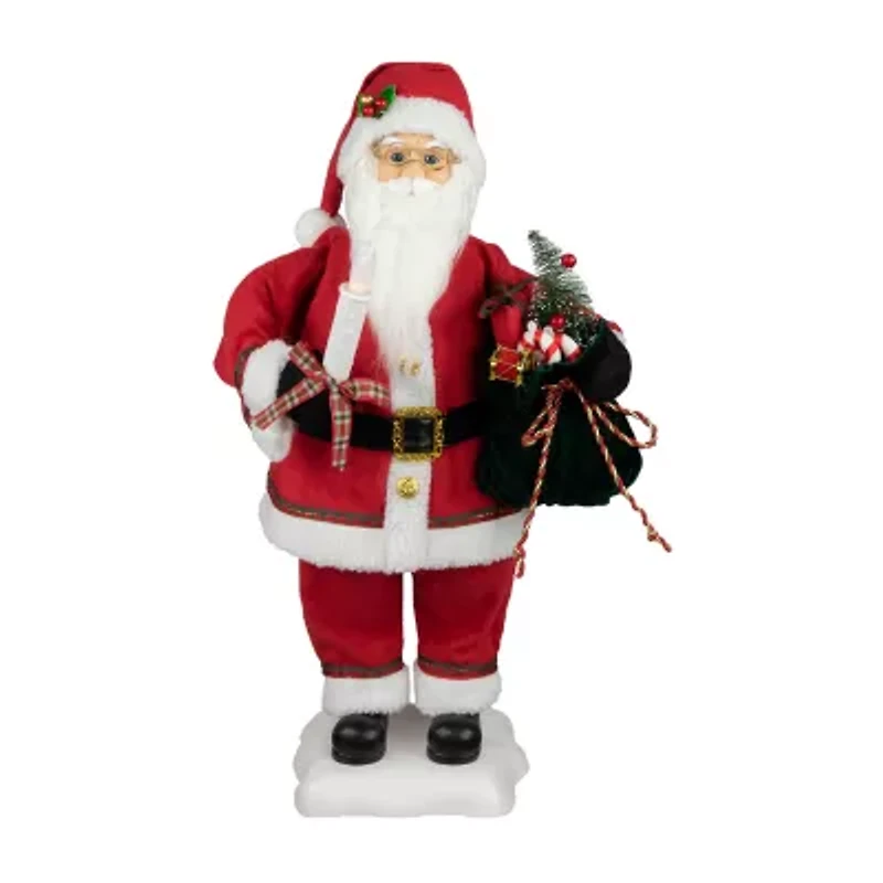 Northlight 24-Inch Animated Candle Musical Christmas Santa Figurine