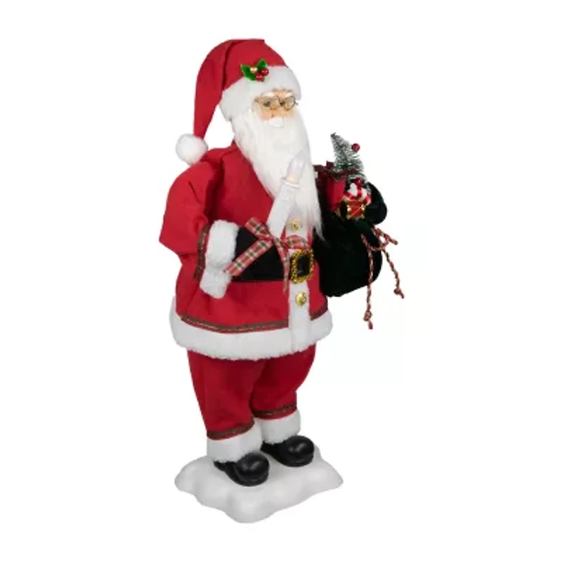 Northlight 24-Inch Animated Candle Musical Christmas Santa Figurine