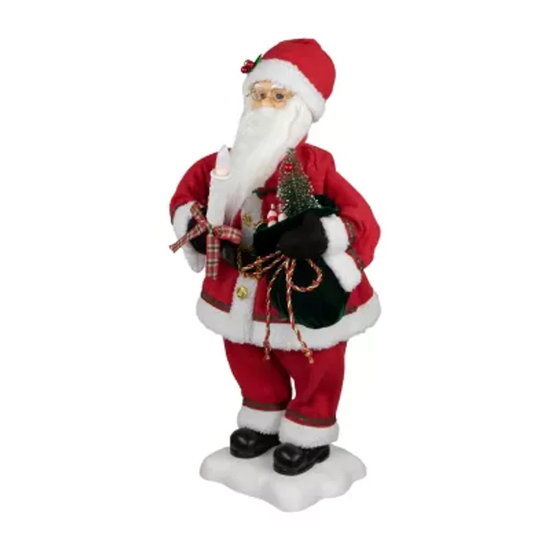 Northlight 24-Inch Animated Candle Musical Christmas Santa Figurine