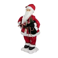 Northlight 24-Inch Animated Candle Musical Christmas Santa Figurine