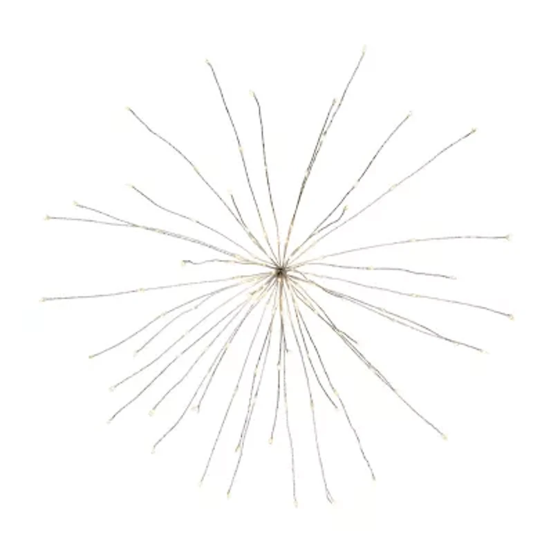 Northlight 20" Led Firework Silver Branch Decoration Warm White String Lights