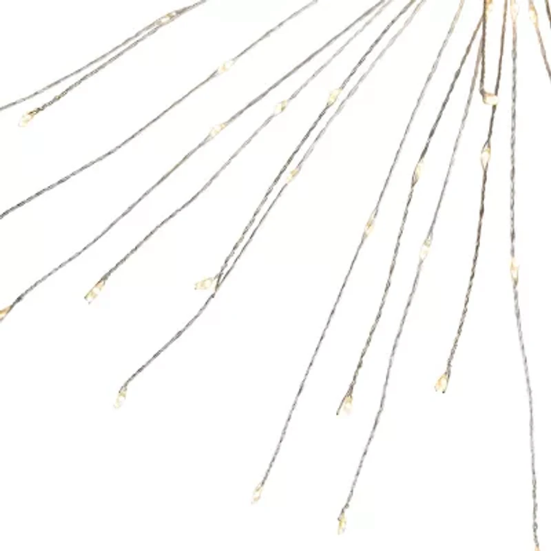 Northlight 20" Led Firework Silver Branch Decoration Warm White String Lights
