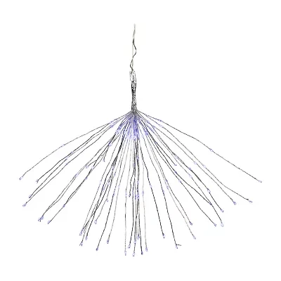 Northlight 20" Led Firework Silver Branch Decoration Blue String Lights