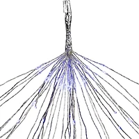 Northlight 20" Led Firework Silver Branch Decoration Blue String Lights