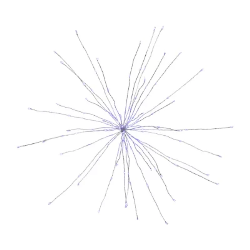 Northlight 20" Led Firework Silver Branch Decoration Blue String Lights