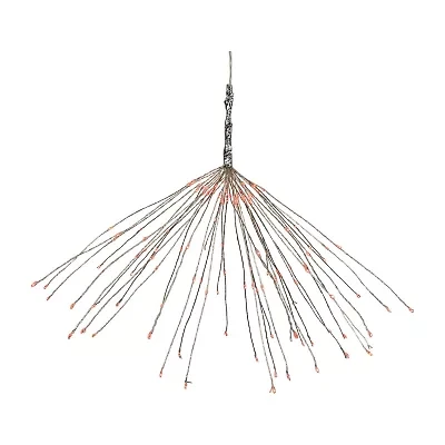 Northlight 20" Led Firework Silver Branch Decoration Red String Lights