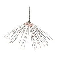 Northlight 20" Led Firework Silver Branch Decoration Red String Lights