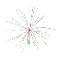 Northlight 20" Led Firework Silver Branch Decoration Red String Lights