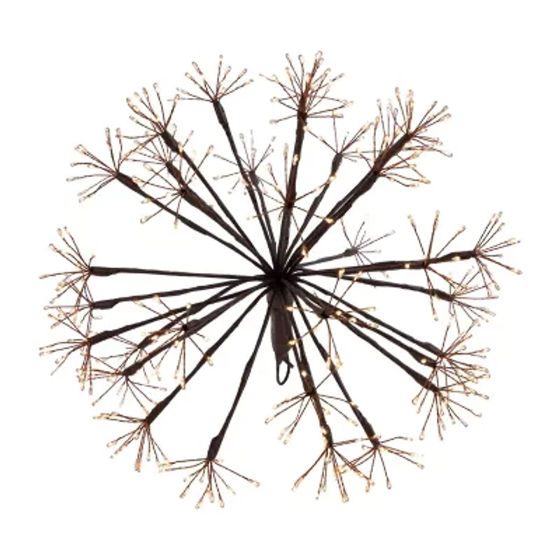 Northlight 12" Pre-Lit Led Brown Ball Decoration Warm White String Lights