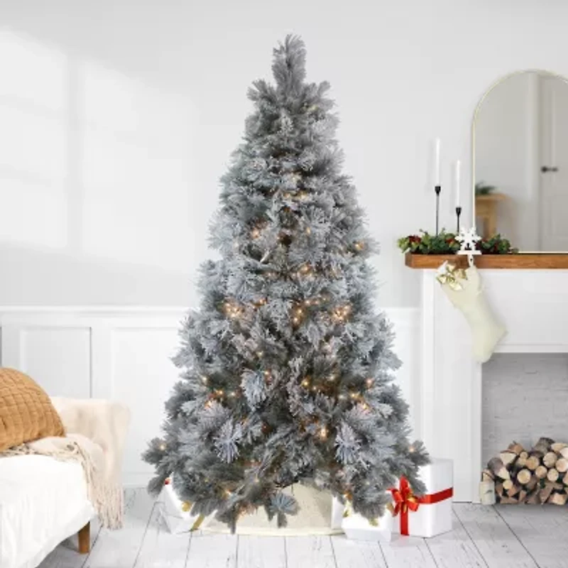 Northlight Black Spruce Artificial Clear Led Lights 7 1/2 Foot Pre-Lit Christmas Tree