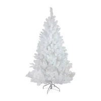 Northlight White Alaskan Artificial Warm White Led Lights / Foot Pre-Lit Pine Christmas Tree
