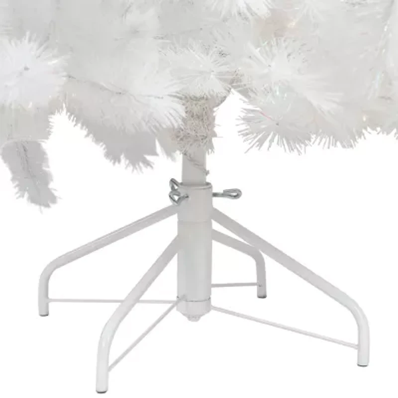 Northlight White Alaskan Artificial Warm White Led Lights / Foot Pre-Lit Pine Christmas Tree