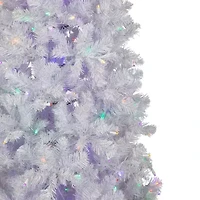 Northlight White Winston Artificial Multi Led Lights 7 1/2 Foot Pre-Lit Pine Christmas Tree