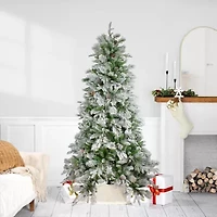 Northlight Rosemary Emerald Angel Artificial Unlit 6 1/2 Foot Flocked Pine Christmas Tree