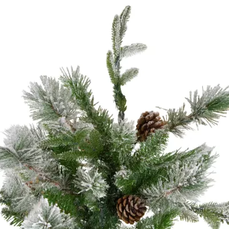 Northlight Rosemary Emerald Angel Artificial Unlit 6 1/2 Foot Flocked Pine Christmas Tree