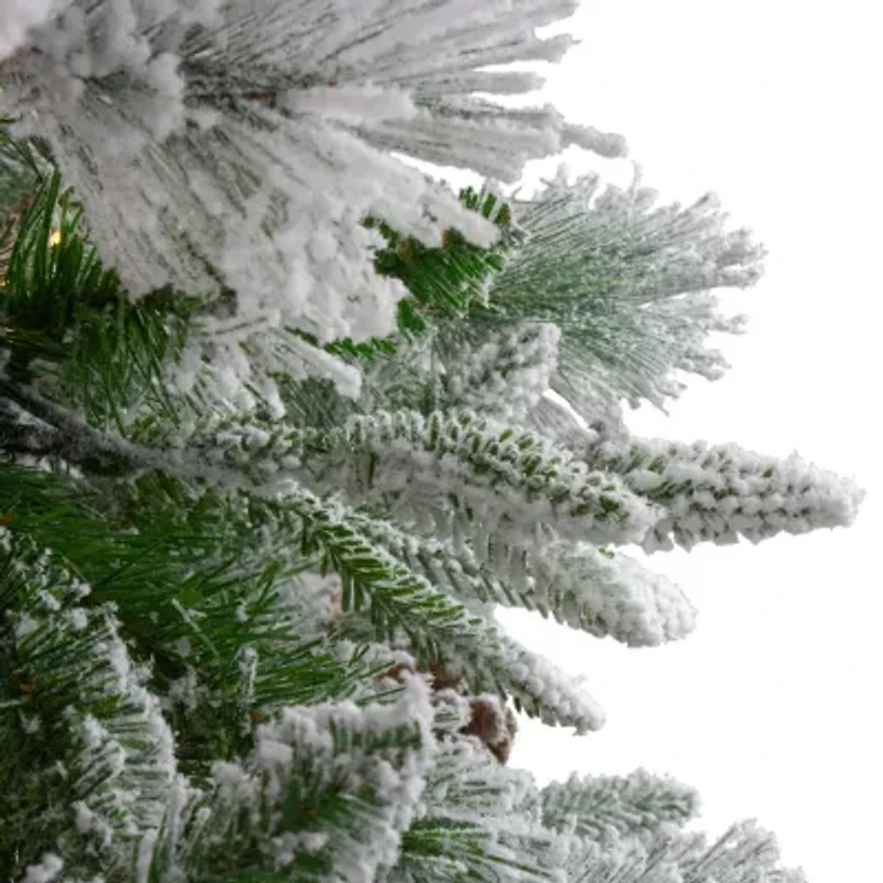 Northlight Rosemary Emerald Angel Artificial Unlit 6 1/2 Foot Flocked Pine Christmas Tree