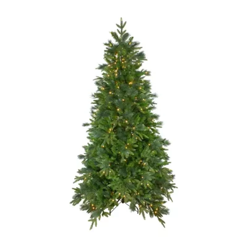Northlight Rosemary Emerald Angel Artificial Warm White Led Lights 6 1/2 Foot Pre-Lit Pine Christmas Tree