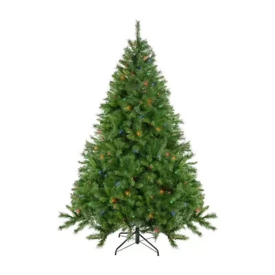 Northlight Chatham Artificial  Multi-Color Lights 7 1/2 Foot Pre-Lit Pine Christmas Tree