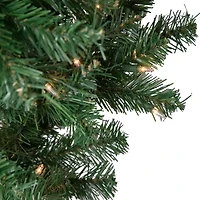 Northlight Green Upside Down Spruce Artificial  Clear Lights 7 1/2 Foot Pre-Lit Christmas Tree