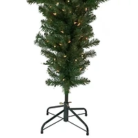 Northlight Green Upside Down Spruce Artificial  Clear Lights 7 1/2 Foot Pre-Lit Christmas Tree