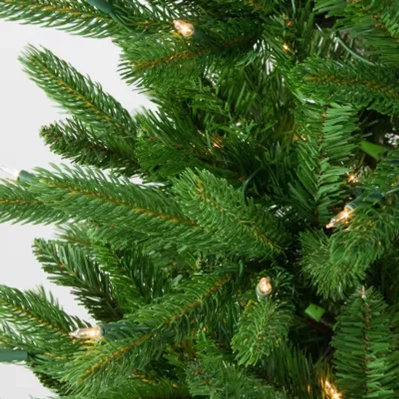 Northlight Pencil Northwood Noble Artificial Clear Lights 7 1/2 Foot Pre-Lit Fir Christmas Tree